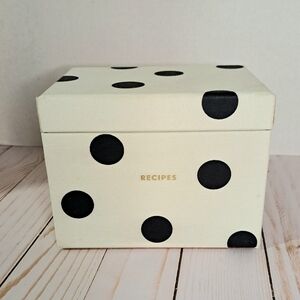 Kate Spade Deco Dot Recipe Box